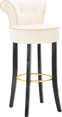 Zdjęcie produktu dla FURNLUX Stołek barowy Luxurious Beige 46cm / Kolor główny: beżowy / Wymiary: 46 x 96 x 48 cm
