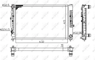 Image de NRF 539504A Radiateur Refroidissement moteur