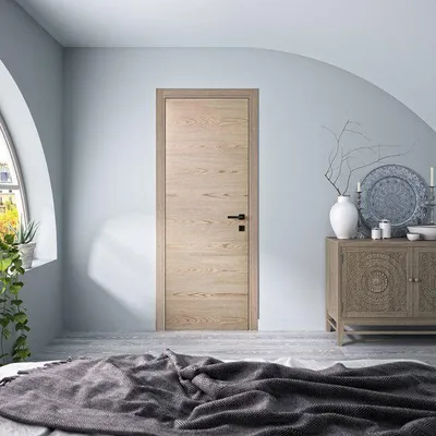 Produktbild von Türelement mit wendbarem und verstellbarem Rahmen –  – Premium – Haselnuss – H 204 x T 4,4 x B 73 cm