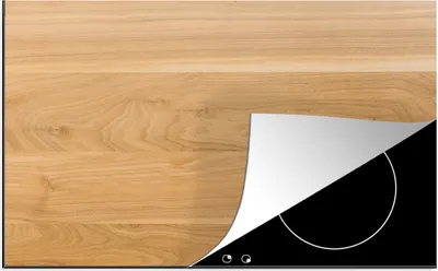 Produktbild von KitchenYeah© Herdabdeckplatte Leichte und glatte Holzstruktur , 80x52cm, Küche Deko, Glaskeramikkochfeld Herdabdeckung, Abdeckplatte fùr Kochfeld