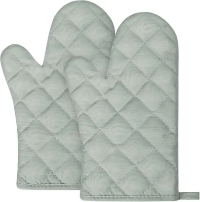 Imagen del producto de Guantes de horno y agarraderas, resistentes al calor, juego de 2 unidades, de algodón, para la cocina