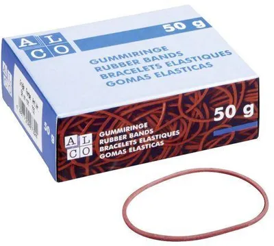 Produktbild von Gummiring Naturkautschuk 85mm sortiert 50g Packung mit 200 Stück
