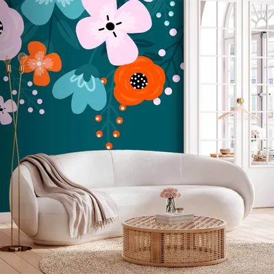 Produktbild von Vlies Fototapete - Colorful Bloom - Third Variant 350x256 cm Blumen b-A-0915-a-d