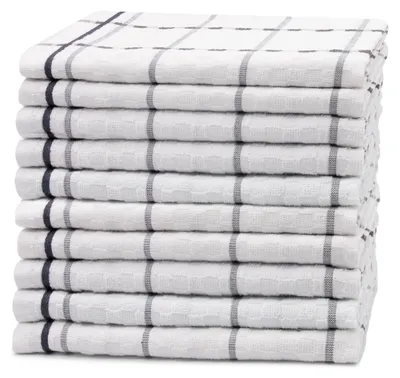 Produktbild von 10er Set Geschirrtücher, 100% Baumwolle, ca. 45x60 cm, weiß