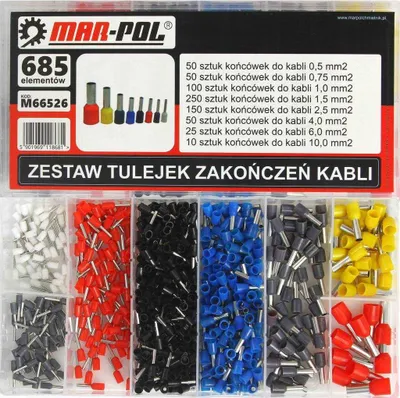 Obrázek produktu pro MAR-POL Sada kabelových koncovek 685ks M66526