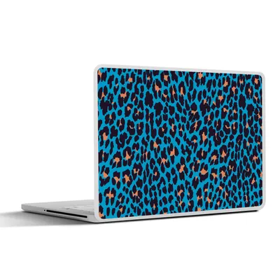 Produktbild von MuchoWow® Laptop Aufkleber Sticker Cover Leopardenmuster - Design - Blau 32.5x23.5 cm - Sticker für Laptop - Selbstklebend