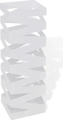 Produktbild von Schirmhalter Schirmständer Gehstock Stahl weiß quadratisch 48,5 cm