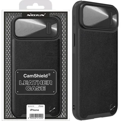 Produktbild von Nillkin CamShield Leather S Case iPhone 14 Hülle mit Kameraschutz schwarz