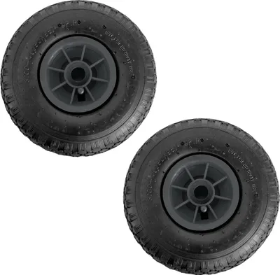 Produktbild von 2x Sackkarrenrad Luftrad 260x85 mm 3.00-4 75 mm zentrierte Nabe Ø 20 mm grau robustes 4 PR Gewebe