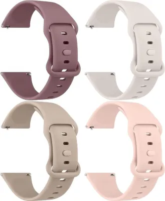 Image de AK 22mm silicone watch strap set of 4 with quick-change buckle uni