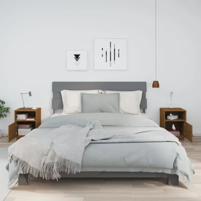 Obrázok produktu pre vidaXL Nočné stolíky 2 ks. Medovo hnedé 40x34x55 cm z masívneho borovicového dreva