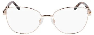 Productafbeelding van Damesbril van Bebe, rechthoekig model, gouden kleur, met correctie voor het zicht, model BB5230