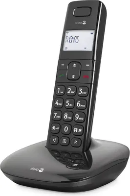 Produktbild von Doro Comfort 1010, DECT-Telefon, Kabelloses Mobilteil, Freisprecheinrichtung, 50 Eintragungen, Anrufer-Identifikation, Schwarz