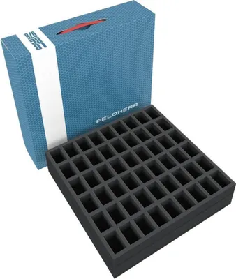 Produktbild von Lagerbox LBBG075 für 108 Miniaturen mit Schaumstoffeinlagen