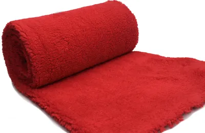 Obrázek produktu pro Minky Sherpa jehněčí Umělá kožešina červená 50x160 cm