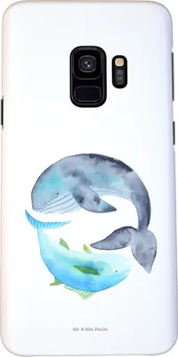 Produktbild von Mr. & Mrs. Panda Samsung Galaxy S9 Handyhülle Walfisch Thunfisch - Weiß - Geschenk, Wal, Handycover, Hülle, Lustige Sprüche, Witz, Tunfisch, Spruch Lustig, Wahl, Cover