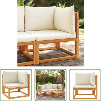 Produktbild von The Living Store Garten-Ecksofa mit Kissen Massivholz Akazie