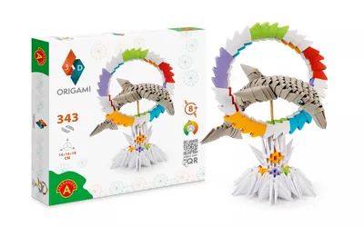 Zdjęcie produktu dla Alexander Toys ORIGAMI 3D – Dolphin, Zestaw do origami dla dzieci, 8 lat(a), Papier, Wielobarwny, 343 szt.