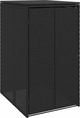 Image de vidaXL Box pour poubelles noir 65 x 80 x 115 cm polyéthylène