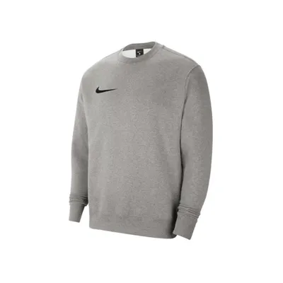 A grey Nike pullover sweatshirt is shown against a white background.