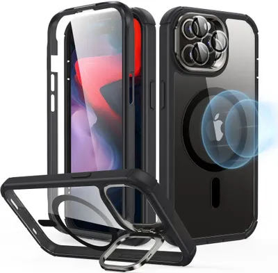Produktbild von Esr Panzer Hart Kickstand Halolock Magsafe Iphone 15 Pro Max Klar/Schwarz