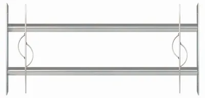 Image de Alberts 563592 Grille de fenêtre Secorino Style, Extensible pour fenêtres à l'extérieur, Grille anti-effraction, Galvanisé bleu, 300 x 700-1050 mm
