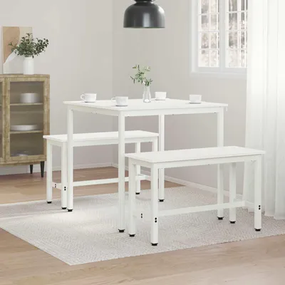 Produktbild von Maison Exclusive - Esstisch Weiß 80 x 80 x 75 cm Massives Kiefernholz