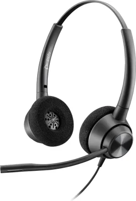 Zdjęcie produktu dla HP Poly Zestaw słuchawkowy Poly EncorePro 320 Stereo USB-A TAA, Przewodowa, Biuro/centrum telefoniczne, 105 g, Zestaw słuchawkowy, Czarny