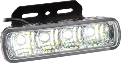 Immagine prodotto di Luci diurne a LED con 4 LED - vetro trasparente, omologate, universali