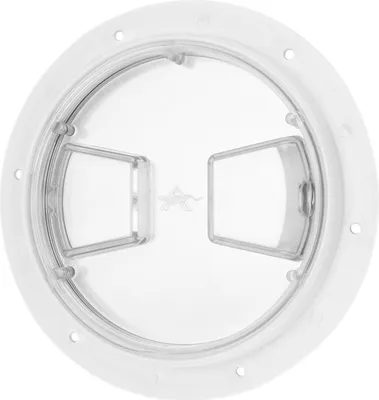 Produktbild von Bootsdeck-Zugangsluke, transparente Abdeckung, weiße, runde ABS-Platte für Wohnmobil, Marine, Yacht (6 Zoll/15,24 cm)