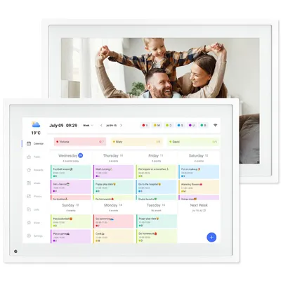 Produktbild von TABWEE P10 10,1 Zoll Digitaler Kalender und Desktop Bilderrahmen mit Touchscreen, WLAN, 1280x800, 16:10, Multi-Device-Sync und Sharing, Fotorahmen