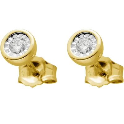 Produktbild von Solitär Ohrstecker Gold 585 14K Natur Diamanten 0.10ct
