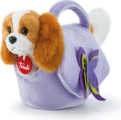 Immagine prodotto di Peluche Trudi Cagnolino borsetta lilla farfalla XS