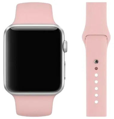 Productafbeelding van Siliconen horlogebandje "Mercury" voor Apple Watch 42/44/45 mm, roze/lichtroze