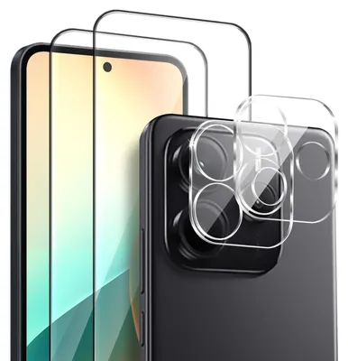 Produktbild von 2x Display + Kamera Glas für Xiaomi Redmi Note 14 5G Displayschutz Kameraschutz Panzerfolie Displayglas Kameraglas 9H Schutzglas