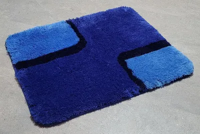 Produktbild von Bond Tiefblau Badteppich 55x65 cm | 20–25 mm Hochflor | Intensives Farbdesign