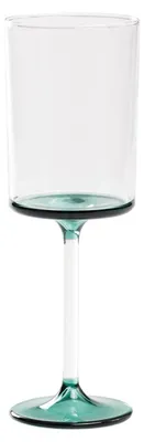 Produktbild von Discobolo 4er-Set Weißweingläser aus mundgeblasenem Borosilikatglas, Fassungsvermögen 31 cl, transparente Farbe mit elegantem seegrünem Fuß