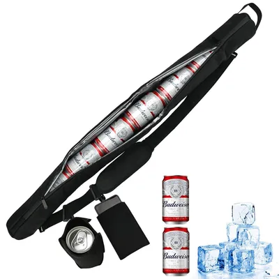 Produktbild von Kühltaschen, Golftaschen Bierhülle 7 Dosen Golf Kühltasche Isolierte Bierhülle mit Handytasche Bierhülle Oxford Crossbody Golf Kühltasche Golftasche