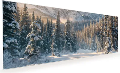 Produktbild von Küchenrückwand Spritzschutz Glas mit Motiv Winterlandschaft 40 x 40 cm
