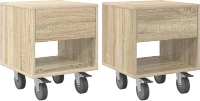Obrázok produktu pre Nočný stolík 2 pcs Sonoma dub 40,5 x 40 x 48 cm