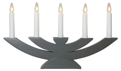 Image de Arc de lumière Navida pin gris 7 flammes E10 H 30cm L 60cm