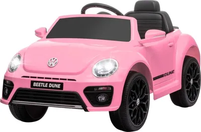 Image de Véhicule électrique pour enfants Fortuna Lai, VW Coccinelle, 3-5 km/h, avec télécommande et musique, rose