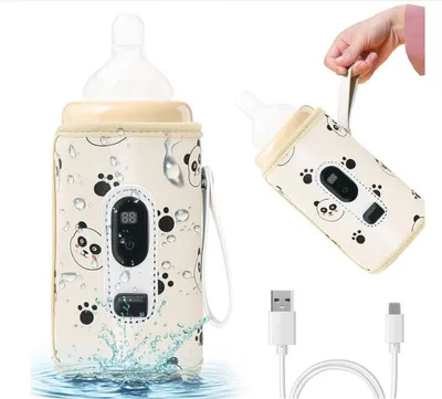 Produktbild von Drahtloser Baby-Flaschenwärmer – USB, Tragbar, LCD, Temperaturregelung