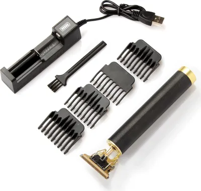 Produktbild von Profi Haarschneidemaschine Haarschneider Bart Trimmer Rasierer Hair Clipper USB, Mit 4 x Begrenzungskamm Schwarz