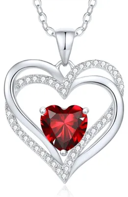 Productafbeelding van Halsketting van 925 sterling zilver met een geboortesteen hanger voor dames - juli