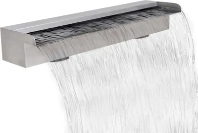 Produktbild von Pool-Wasserfall Fontäne Rechteckig Edelstahl 60 cm , Zimmerbrunnen Design 2024