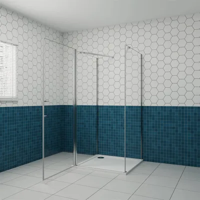 Produktbild von 76x90cm 195cm 6mm U-Duschkabine Drehtür Nano Glas Duschtür Glastür
