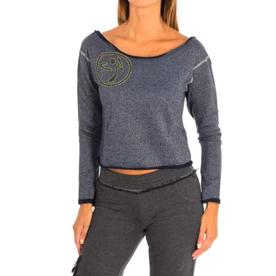 Produktbild von Zumba Damen Langarm-Sweatshirt mit tiefem Ausschnitt Z1T00347