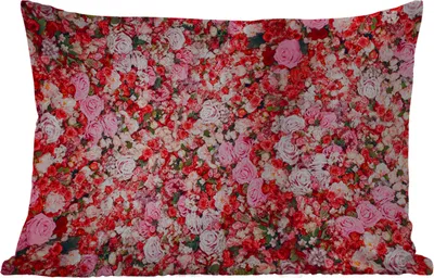 Produktbild von MuchoWow® Outdoor Kissen - Blumen - Farben - Rosen - 60x40 cm - Wetterfest - Lounge Kissen - Zierkissen - Kissen für Innenräume