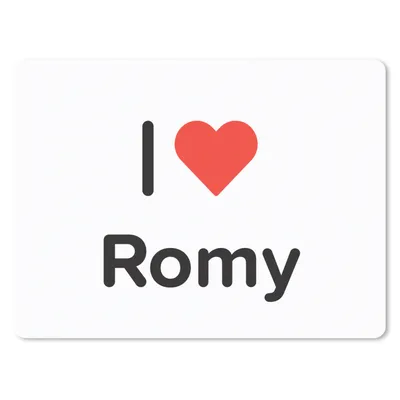 Produktbild von MuchoWow® Mauspad Mousepad Ich liebe - Romy - Mädchen 40x30 cm - Mousepads - Maus Mat - Pad - Mausunterlage - Anti Rutsch